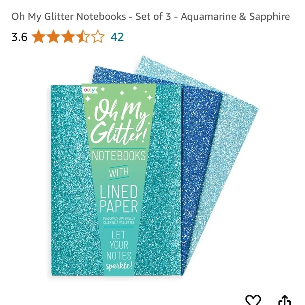 Set of 3 notebooks $7 if purchased with another item
